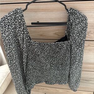 Abercrombie Maroon Women's Smocked Back Top